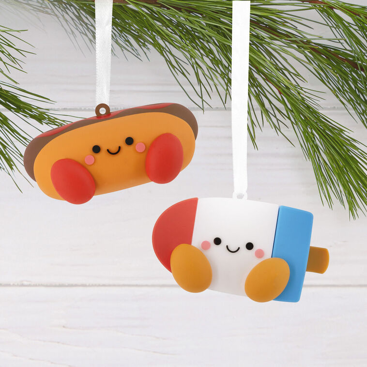 Hot Dog and Freeze Pop Magnetic Hallmark Ornaments, Set of 2