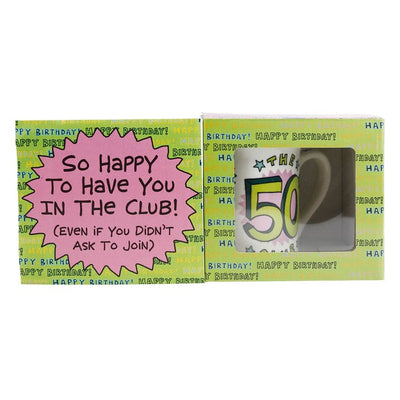 50th Birthday Club Mug Gift