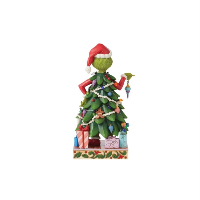 Grinch Dressed as Christmas Tree