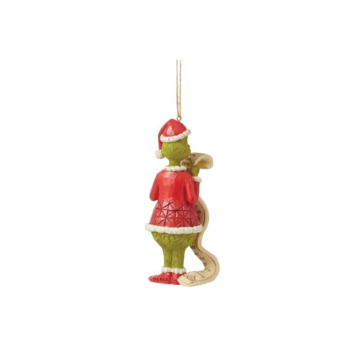 Grinch Holding Naughty List Ornament