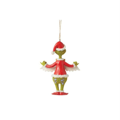 Grinch Holding Merry Christmas Banner Ornament