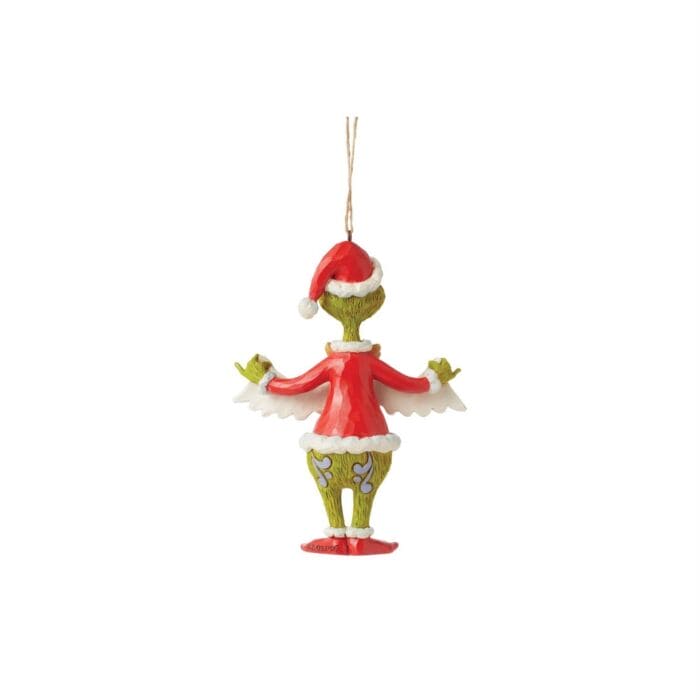 Grinch Holding Merry Christmas Banner Ornament