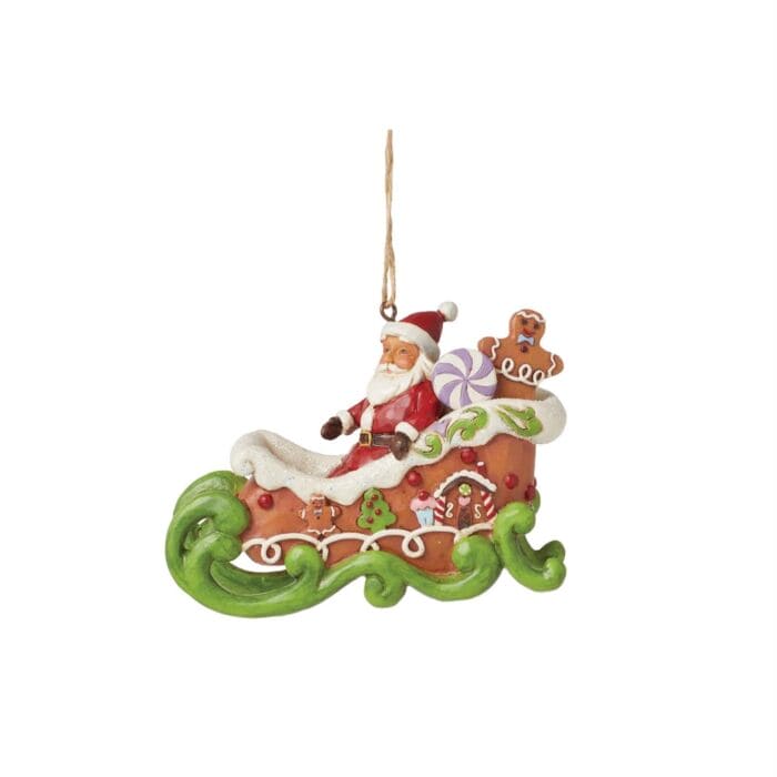 Santa in Sleigh Ornament