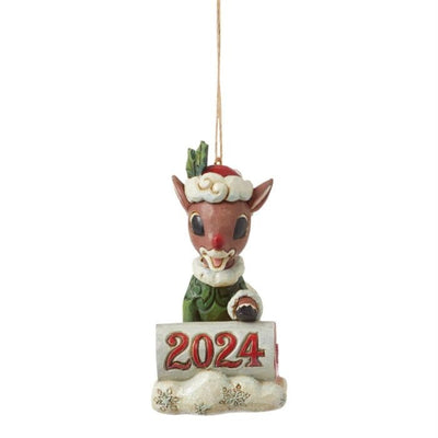 Rudolph on Sled Ornament