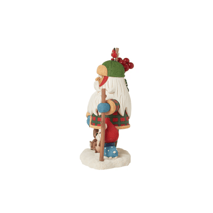 Woodsy Walking Santa Figurine