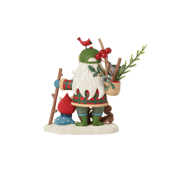 Woodsy Walking Santa Figurine