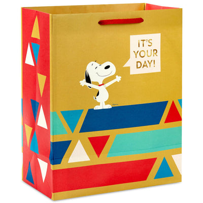 9.6" Peanuts® It's Your Day Medium Gift Bag