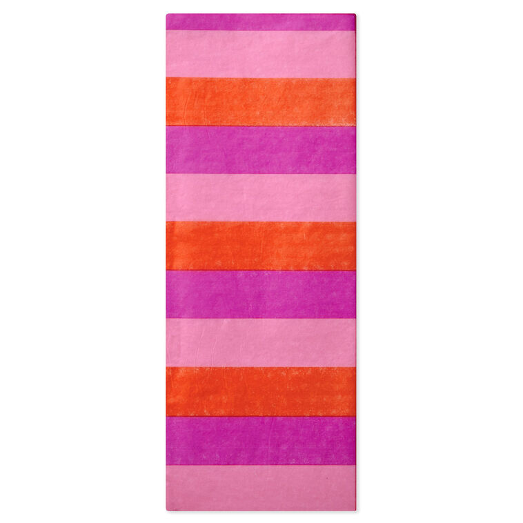 Warm Horizontal Stripes Tissue Paper, 6 sheets