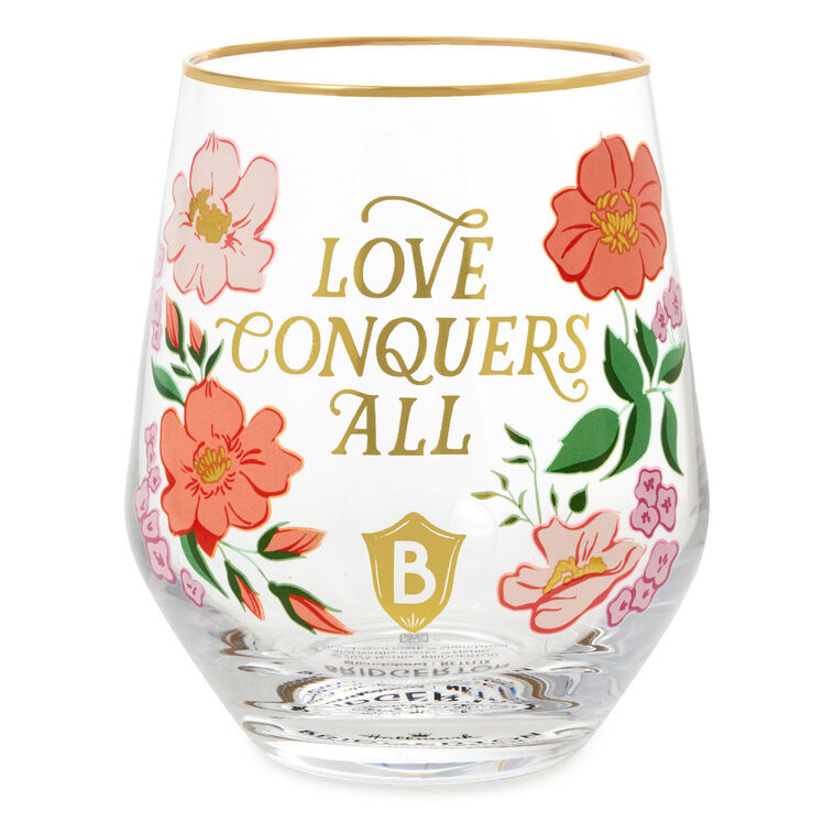 Bridgerton Love Conquers All Stemless Wine Glass