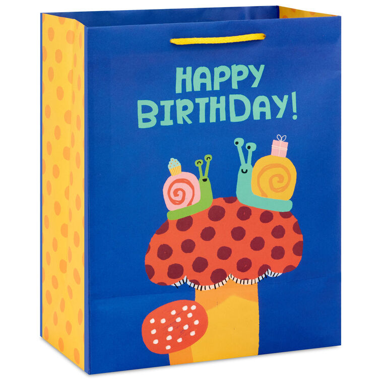 13" Happy Snails Large Birthday Gift Bag