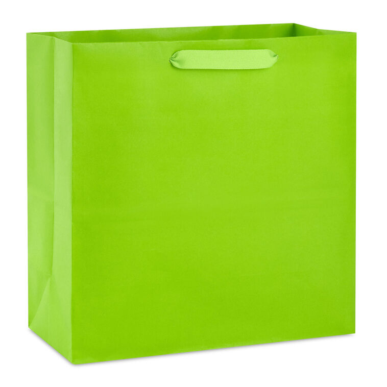 10.4" Lime Green Large Square Gift Bag