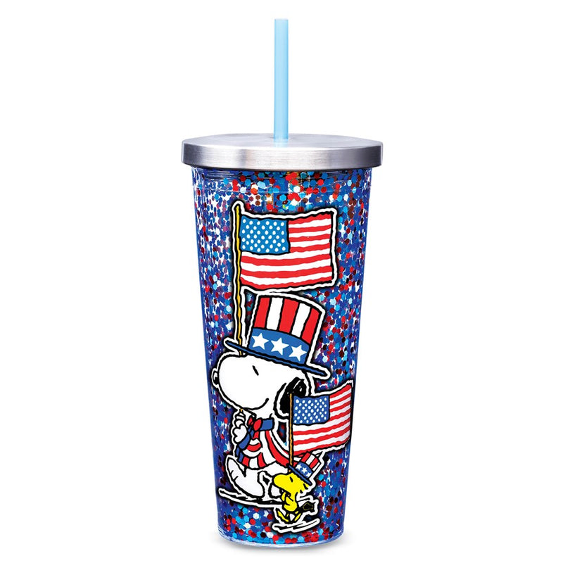 Peanuts Americana Glitter Insulated Cup