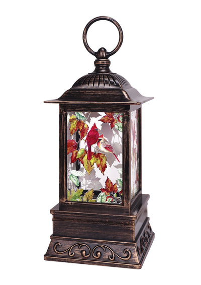 Fall Cardinal Sublimation - Glitter Lantern 10.5"