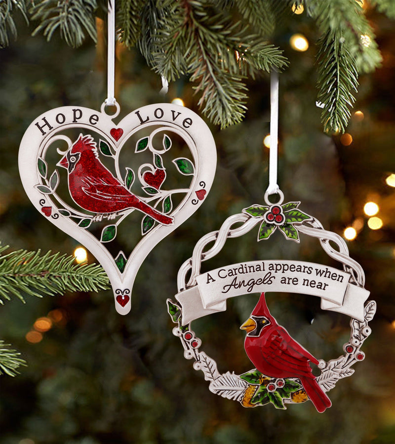 Pewter Cardinal Ornaments  3.5"