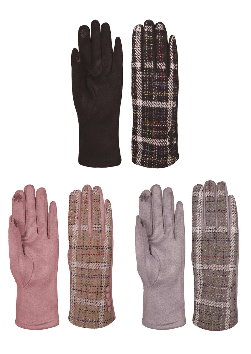 Elegant Plaid Fashion Texting Gloves