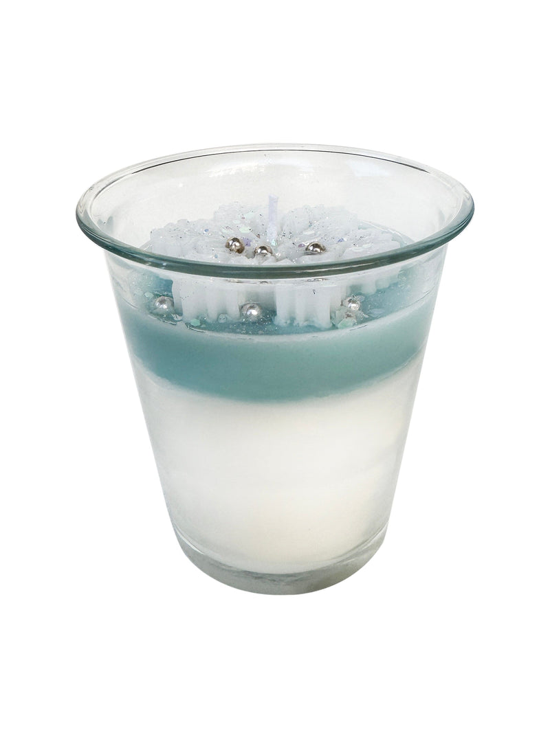 White Christmas Snowflake Dessert Candle 10oz