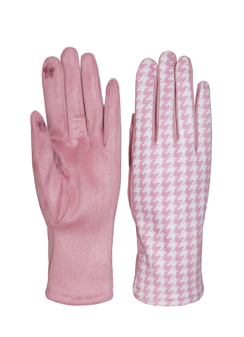 Houndstooth Fashion Texting Gloves