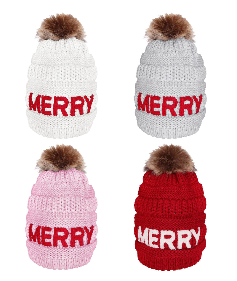 Candy Lane Merry Chenille Letter Sherpa Beanie