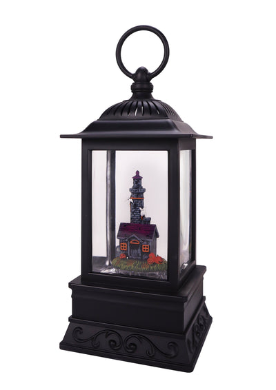 Haunted Hollow Homestead Glitter Lantern 10.5"