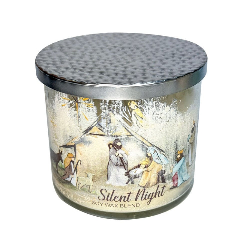 Silent Night Printed Glass Candle 14oz