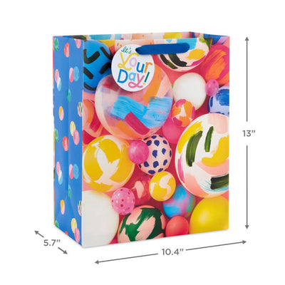 13" Painted Balloons Large Gift Bag