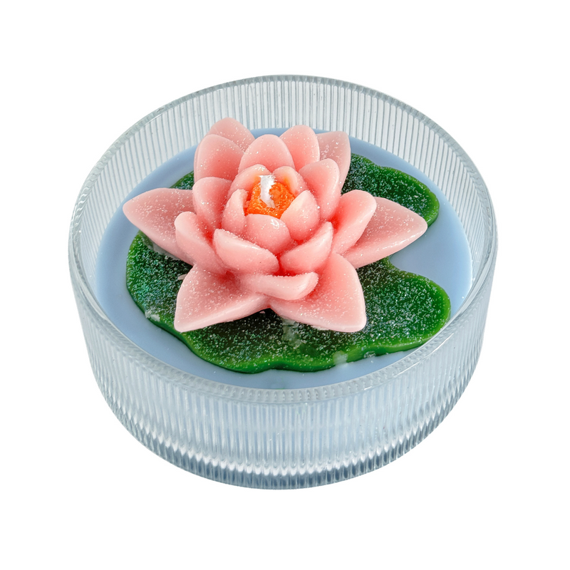 Water Lily Art Candle 12oz