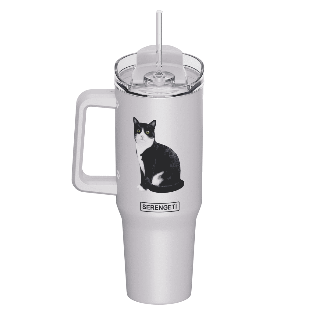 Black & White Cat - 40oz Tumbler