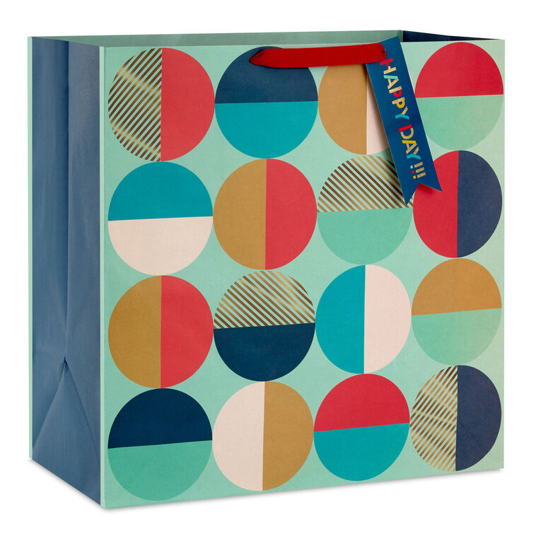 15" Modern Semi-Circles Extra-Deep Gift Bag