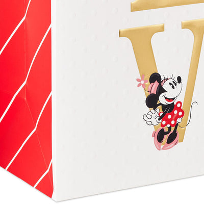 10.4" Disney Mickey and Minnie Love Large Square Gift Bag