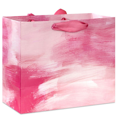 7.7" Pink Watercolor Medium Horizontal Birthday Gift Bag