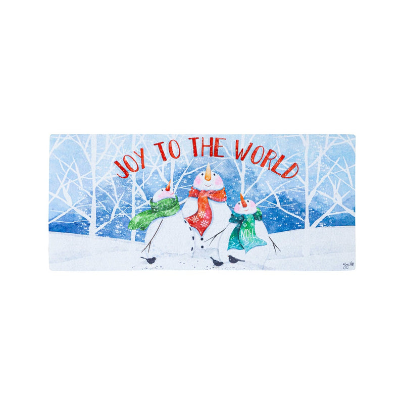 Joy to the World Snowman Trio Sassafras Switch Mat