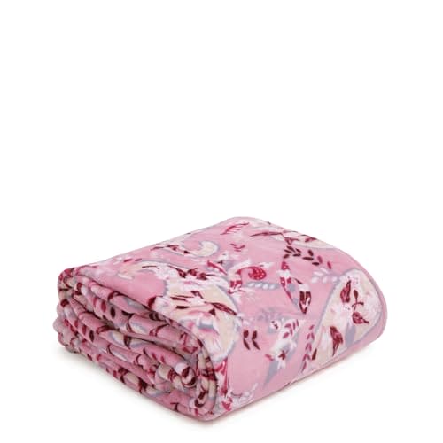 Plush Throw Blanket - Botanical Paisley Pink