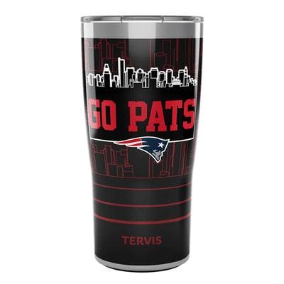 New England Patriots 20oz. Go Pats Slider Lid Stainless Steel Tumbler