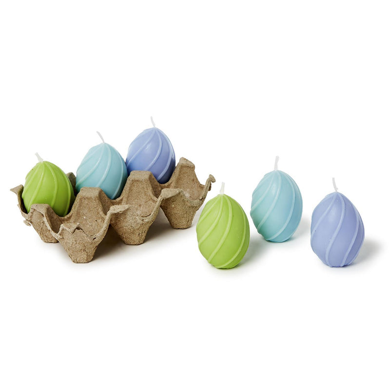 Set of 6 Egg Canles in a Crate