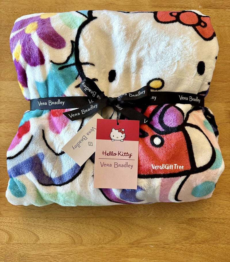 Hello Kitty Plush Throw Blanket -  Hello Kitty Paisley