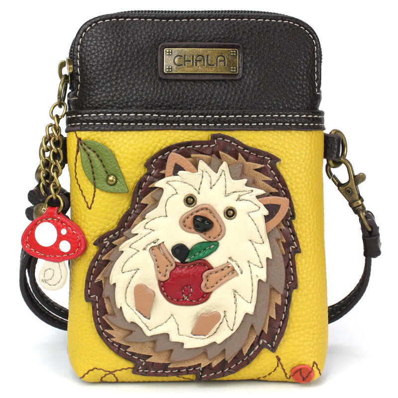 Cell Phone Crossbody- Hedgehog Mustard