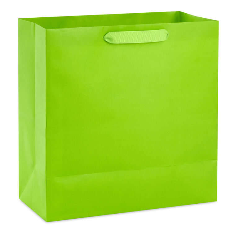 10.4" Lime Green Large Square Gift Bag