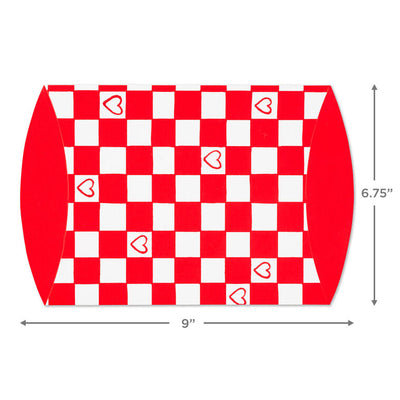 Red and White Check Extra-Large Valentine's Day Pillow Box