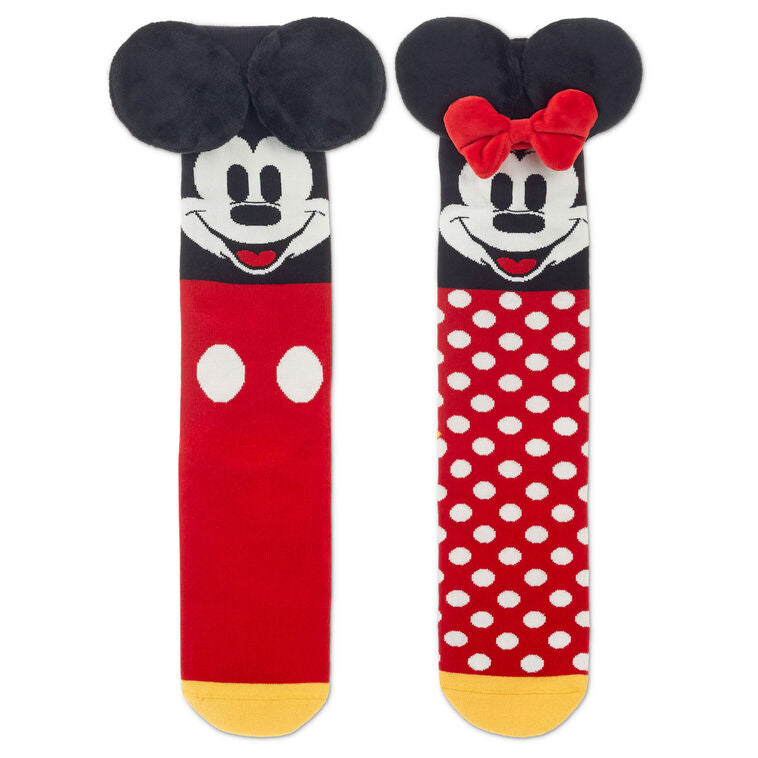 Disney Mickey Mouse and Minnie Mouse Novelty Crew Socks