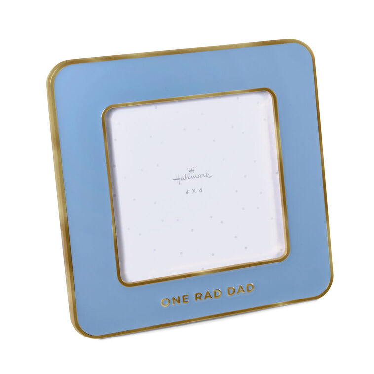 One Rad Dad Blue Enamel Picture Frame, 4x4