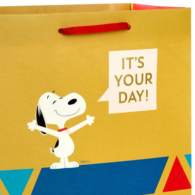 9.6" Peanuts® It's Your Day Medium Gift Bag