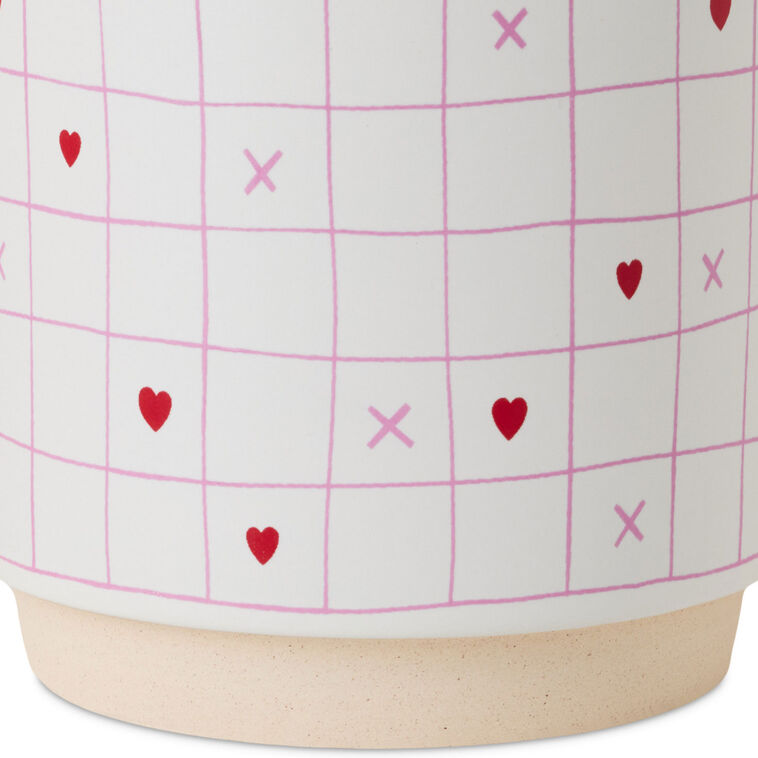 Love Grid Pattern Mug, 16 oz.