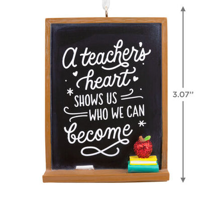 A Teacher's Heart Blackboard Hallmark Ornament