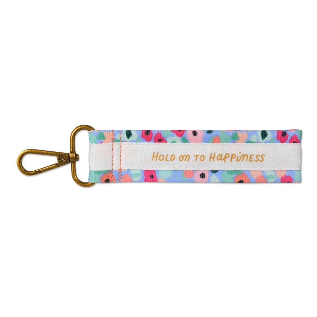 Abstract Floral Wrist Strap Key Ring