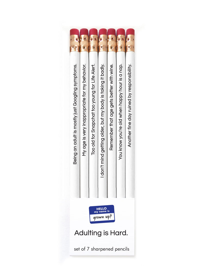 Adulting is Hard Boxed Pencils