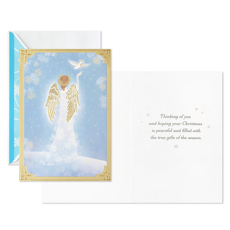 Angel and Dove Bulk Boxed Christmas Cards, Pack of 40