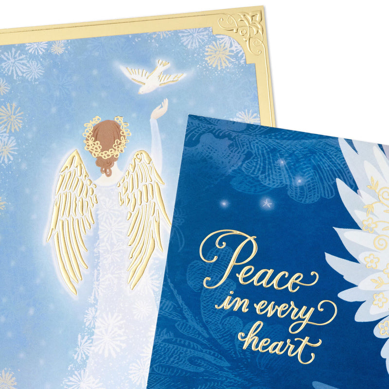 Angel and Dove Bulk Boxed Christmas Cards, Pack of 40