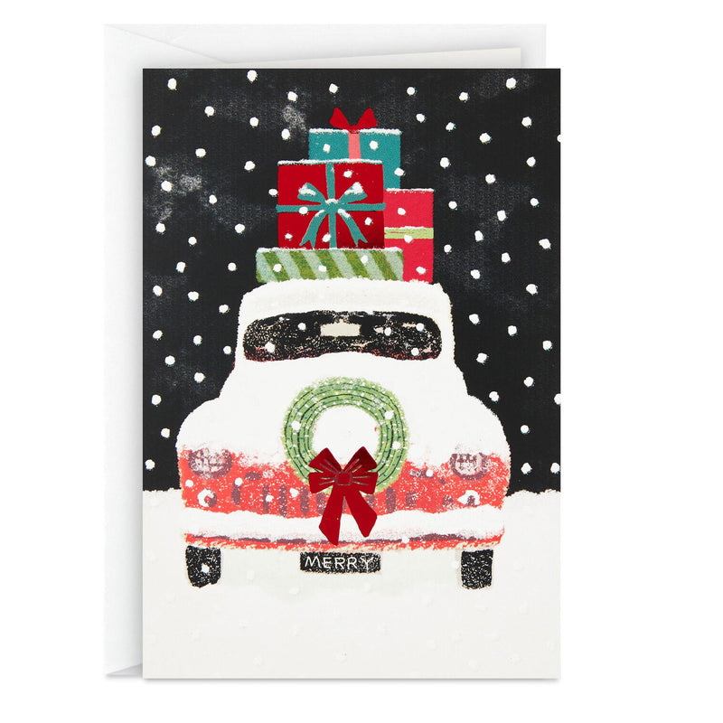 Antique Car Loaded With Gifts Boxed Christmas Cards, Pack of 16