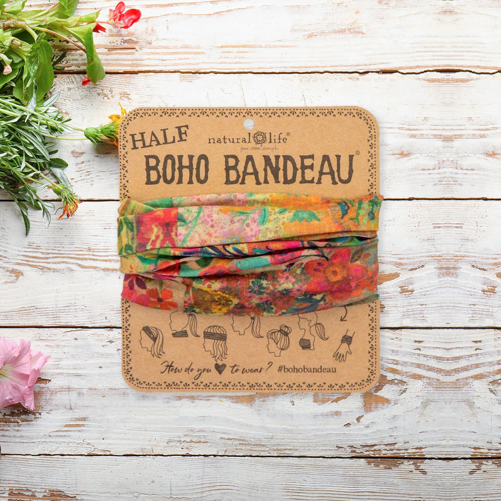 Half Boho Bandeau Headband - Pink Patchwork