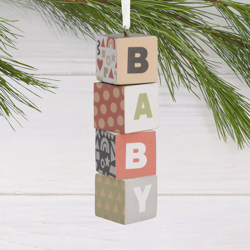 Baby Blocks Wood Hallmark Ornament